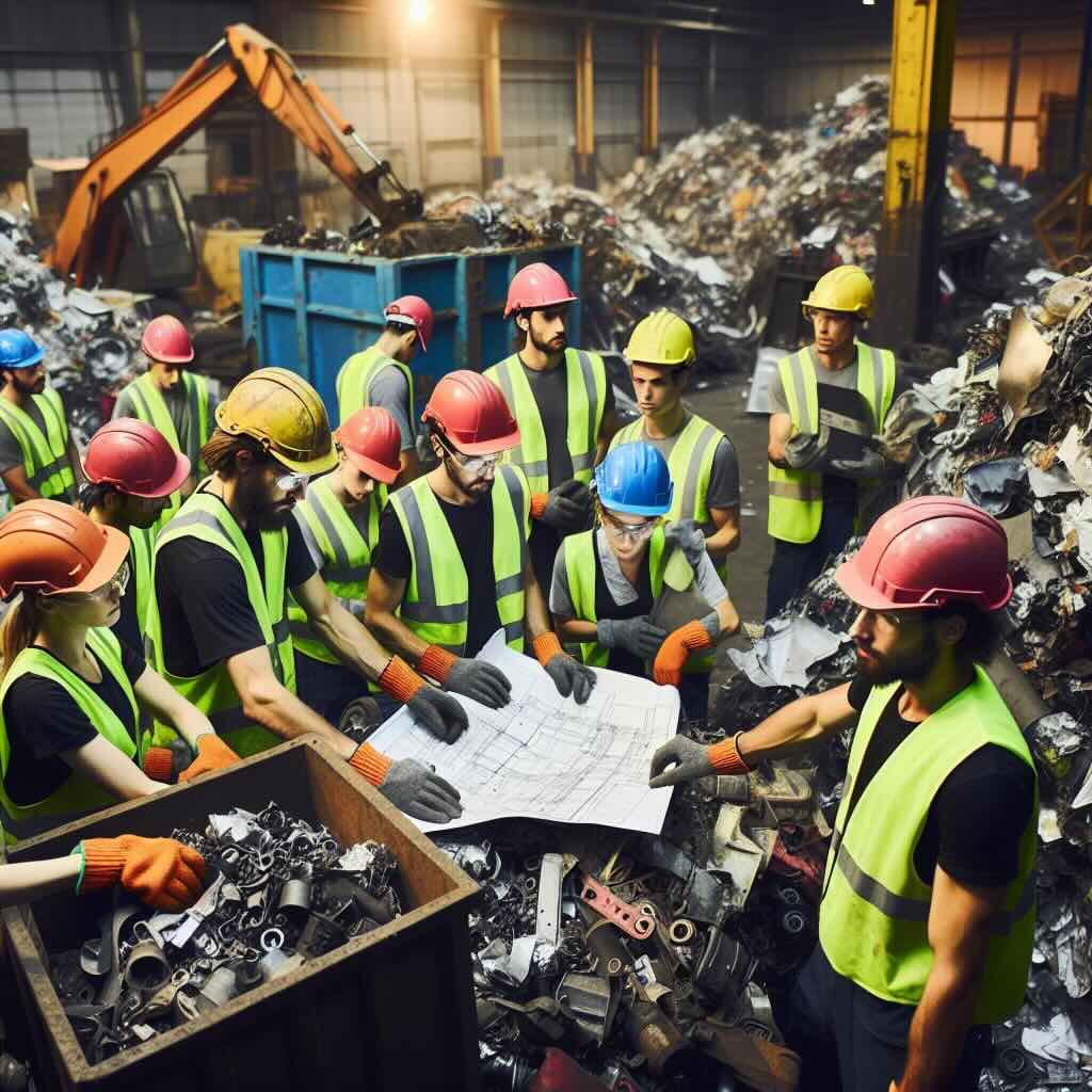 Desmantelado de chatarrería en Almensilla